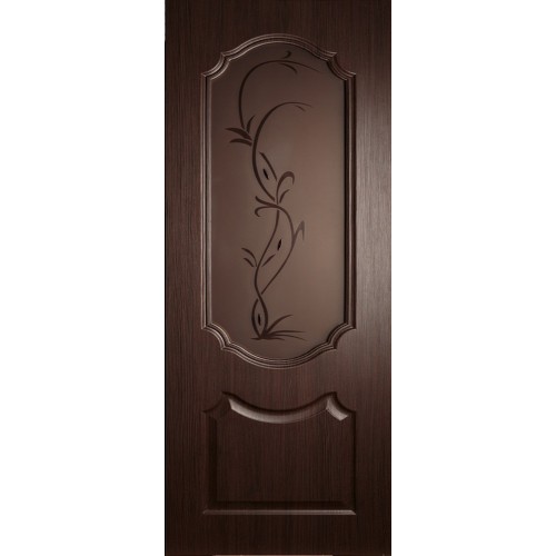 Экошпон дверь Венера (остекленная), цвет: венге мелинга