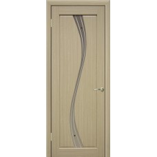 Ламинированная ПВХ дверь Камелия (фьюзинг), цвет: орех