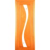 Ламинированная ПВХ дверь Камелия (фьюзинг), цвет: орех