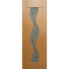 Ламинированная ПВХ дверь Водопад (фьюзинг), цвет: миланский орех